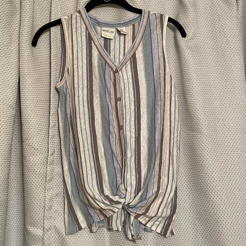 Rachel Zoe linen tank top